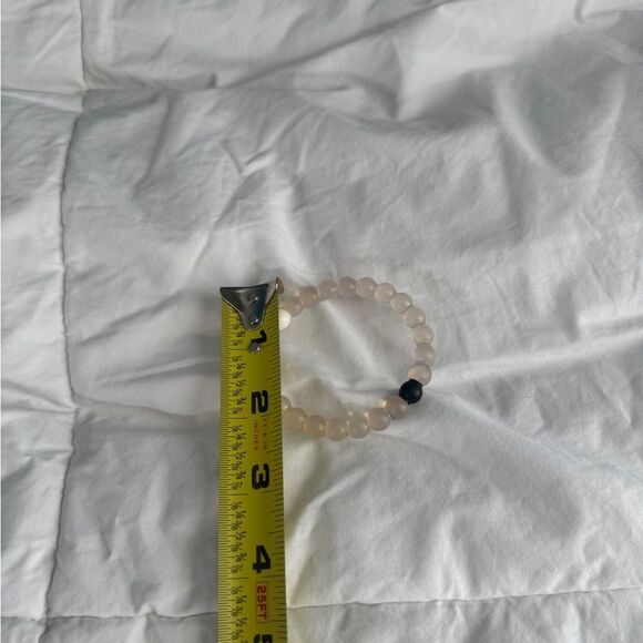 Lokai Bracelet Size Small – Clear Beads with Black & White Elements - Picture 2 of 4
